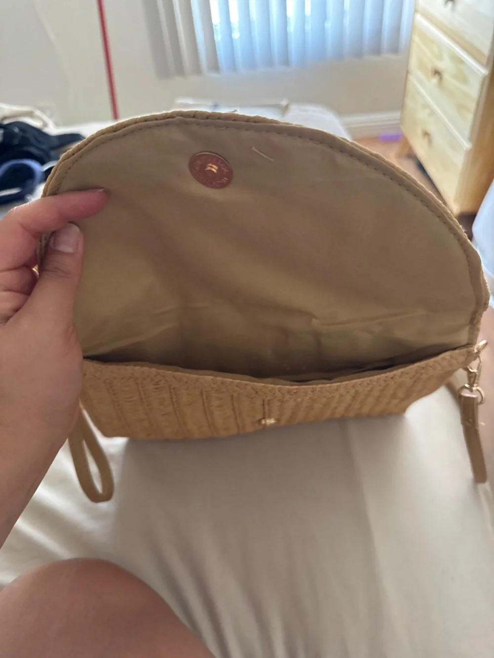 Straw Clutch Bag Woven Purse for Women Shoulder Bag